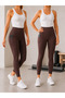 Women's 2-Pack Economical High Waist Gathering Side Pocket Sports Leggings Fitness Yoga Casual Stretch Leggings - 3