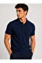 Men's Polo Neck T-Shirt Navy Blue