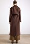 Raglan Sleeve Trench Coat with Cape and Epaulet Detail, Water Repellent Feature, K. Brown 6891 - 6