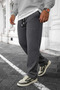 Men's Relaxed Fit Wide Leg Elastic Waist Winter Knitted Sweatpants - 4