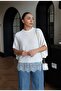 Oversized Knitwear with Lace Hem