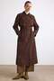 Raglan Sleeve Trench Coat with Cape and Epaulet Detail, Water Repellent Feature, K. Brown 6891 - 3