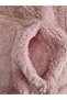 Girl's Plush Cardigan – Soft Winter Cardigan with Hood and Zipper Pockets in Powder Cream Color - 4