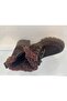 Genuine Leather Suede Plush Laced Zippered Boots Women's Shoes - 4