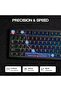كيبورد إيبوميكر سلكي HE80 بإضاءة RGB و مفاتيح هول قابلة للبرمجة أبيض متوافق مع PC و ماك و بلايستيشن - 4