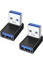 محول USB 3.2 بزاوية 180 درجة، وصلة توصيل USB A ذكر الى انثى بسرعة 10 جيجابت في الثانية، يدعم نقل الب