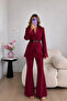 Lace Belted Jacket Trousers Blazer Suit