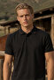 Men's Black 100% Cotton Short Sleeve Polo Collar Basic T-Shirt - 4