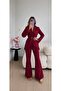 Lace Belted Jacket Trousers Blazer Suit - 6