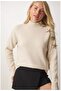 Women's Knitwear Sweater Custom Design Stylish Button Detailed Sweater - 5