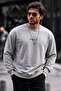 Men's Cotton Printed Regular Fit Anthracite Sweatshirt - 6
