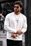 Men's Cotton Printed Regular Fit White Sweatshirt - 3
