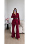 Lace Belted Jacket Trousers Blazer Suit - 3