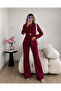 Gold Single Button Notched Lapel Jacket Trousers Blazer Suit - 5