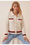 Women's Knitwear Cardigan with Hair Braided Pattern and Button Details, Stylish for Winter. - 6