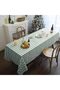 Light Green and White Checkered Pattern Rectangle Tablecloth,Stain-Resistant and Washable Polyester Table Cloth - 3