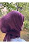 Hijab Women's Big Loop Pattern Scarf Burgundy - 3