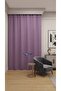 Modern Background Curtain - Single Panel - Ready for Cornice - Stain Resistant - Lilac - Pleatless Flat Installation - Extrafoam Gathering - 5