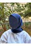 Hijab Women's Big Loop Pattern Scarf Indigo - 2