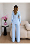 Gold Single Button Notched Lapel Jacket Trousers Blazer Suit - 4