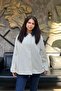 Women's Oversize Plaid Contrast Collar Jacket Sun459