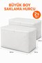 Quilt Storage Bag Blanket Storage Bag King Size Zippered Clothing Storage Bag 100X50X50 cm Set of 2