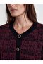Esvab • Modern & Distinctive Zero Roba Collar Embroidered Women's Knitwear Cardigan - 3