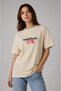 Women's T-Shirt Half Oversize T-Shirt Maldives Printed Crew Neck Casual Summer T-Shirt