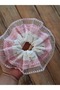 Muslin and Poplin Fabric Elastic Hair Tie with Lace Detail – Handmade Romantic Vintage Design - 4