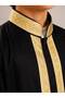 Children's Robe with Judge Collar and Border, Alpaca Black Gold - 3
