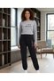 Zero Collar Sweat Suit 2-Piece Combination Winter Sharp Rhythmic Heart Printed Women's / Girls' Model