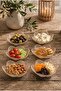 New 6 Pieces Gold Gilded Daisy Snack Bowl Breakfast Glass Serving Bowl - 4
