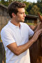 Men's White 100% Cotton Short Sleeve Polo Collar Basic T-Shirt - 2