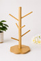 Bamboo Mug Cup Hanger, Mug Stand, Coffee Cup Rack, Countertop Mug Tree - 4