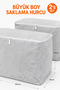 Quilt Storage Bag Blanket Storage Bag King Size Zippered Clothing Storage Bag 100X50X50 cm Set of 2 - 5