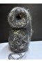 Anthracite Gray Alpaca Moher, Flamed Boucle (Heavy Yarn) Blend Knitting Yarn 200Gr