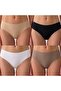 Laser Cut Seamless 4-Piece Women's Bikini Panties Set - 2