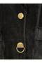 Women's Double Suit with Large Size Corduroy Textured Gold Buttons and Wide-Legged Pants with Pockets - 4