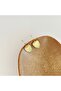 Triangle Chalcedony Natural Stone Earrings Yellow - 2