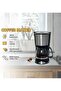 Coffee Maker 900W, 1.5L 12-Cup Drip Coffee Machine with Anti-Drip System, Permanent Filter, Keep Warm Function, Glass Carafe, Black - 5