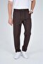 Boyfriend Fit Fabric Jogger Pants with Elastic Waistband and Buttons