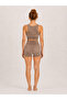 Women's Washable Thick Strap Crop Bustier and High Waist Short Leggings Two-Piece Sports Set - 2