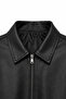 Men's Black Leather Jacket Zippered Regular Fit Premium - 4