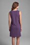 Vienetta Women's Cotton Blend Home-Beach Dress Light Purple - 2