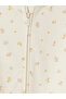 Ecru Hooded Floral Girls' Zippered Sweatshirt - 2