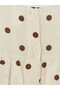 Beige Polka Dot Ruffled Baby Girl Dress - 3