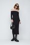 Rochie midi cu umerii goi - 3