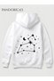Leo Zodiac Constellation Printed on the Back and Chest Hooded Cotton Sweatshirt – Leo (Hoodie)