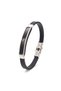 Fatma Ana Hand Patterned Steel Bracelet - Black - 4