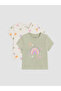 Esvab • Modern & Distinctive Zero Roba Collar Baby Girl T-Shirt 2-Pack